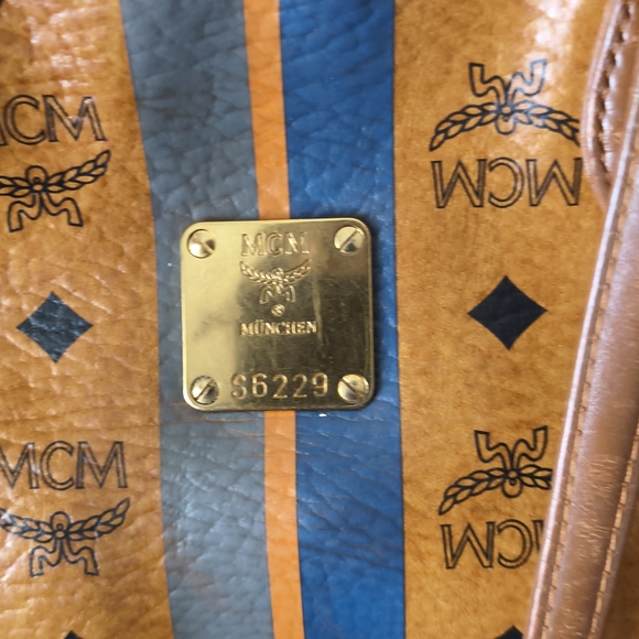 MCM Brown and Blue Women's Tote Bag - Picture 3 of 11